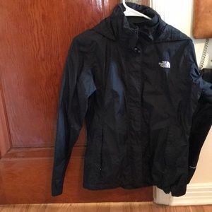 North face hooded raincoat